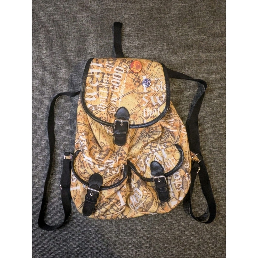 Harry Potter Marauder's Map Wizarding World Backpack Bag EUC Swear Up to No Good